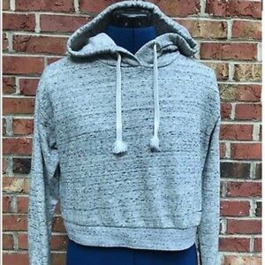 Grey cropped hoodie